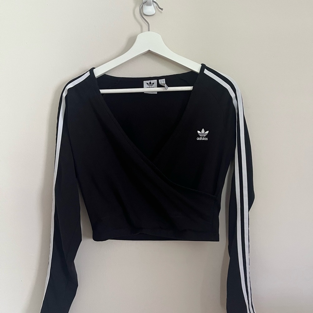 Adidas Black ADICOLOR CLASSICS CROP LONG SLEEVE TEE